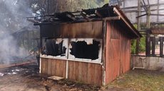 Veja vídeo do incêndio na casa de Tiu França - Imagem: Divulgação/ CBMSC