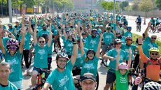 Paulistanos aproveitam atividades gratuitas durante uma das edições da Virada Esportiva, como passeio ciclístico - Imagem: Divulgação / SECOM - SP