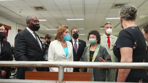 Nancy Pelosi em Taiwan - IMAGEM: REPRODUÇÃO GRUPO BOM DIA