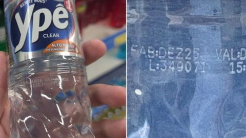 Detergente Ypê do lote contaminado - Imagem: Reprodução/