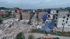 Abalo de magnitude 5,2 atingiu a província de Guangxi, na China - Imagem: Reprodução/CN-STR / AFP