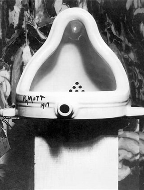 Fountain, Marcel Duchamp (1917) Fotografia de Alfred Stieglitz