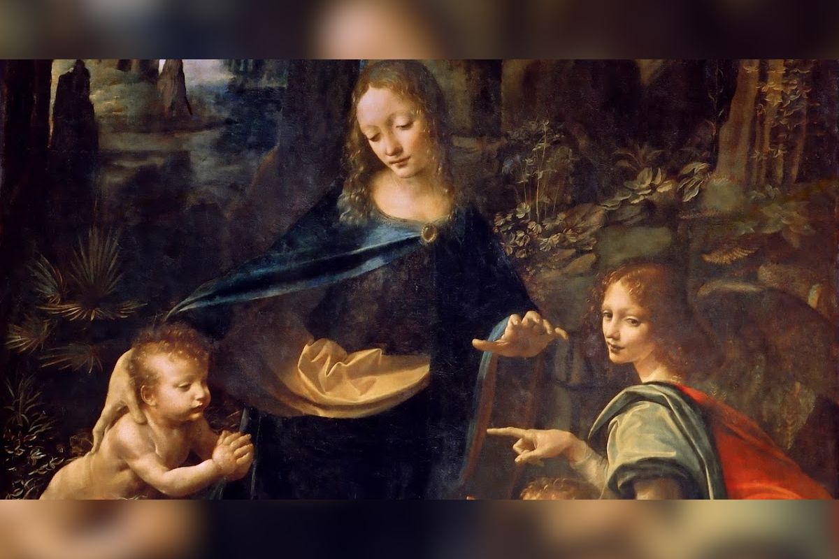 A Virgem das Rochas, de Leonardo da Vinci (1483–1486) - Imagem: Reprodução
