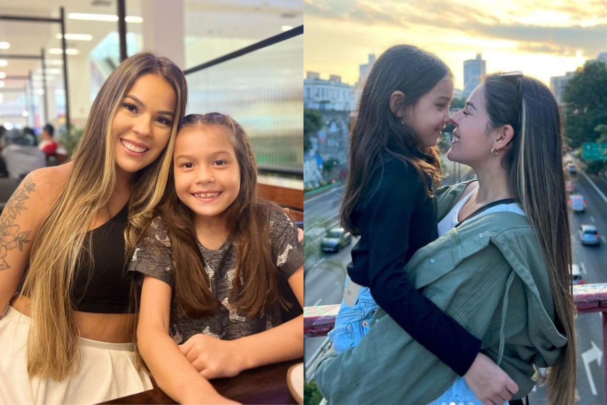 Andressa com a filha Isabela. Imagens: reprodução/Instagram