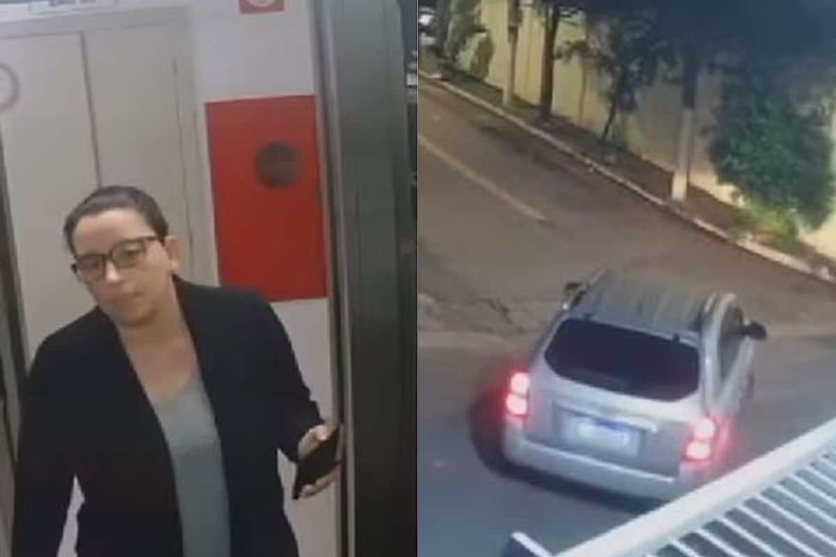 Câmeras de segurança gravaram Fernanda Bonin no elevador do prédio e saindo sozinha de carro em São Paulo
