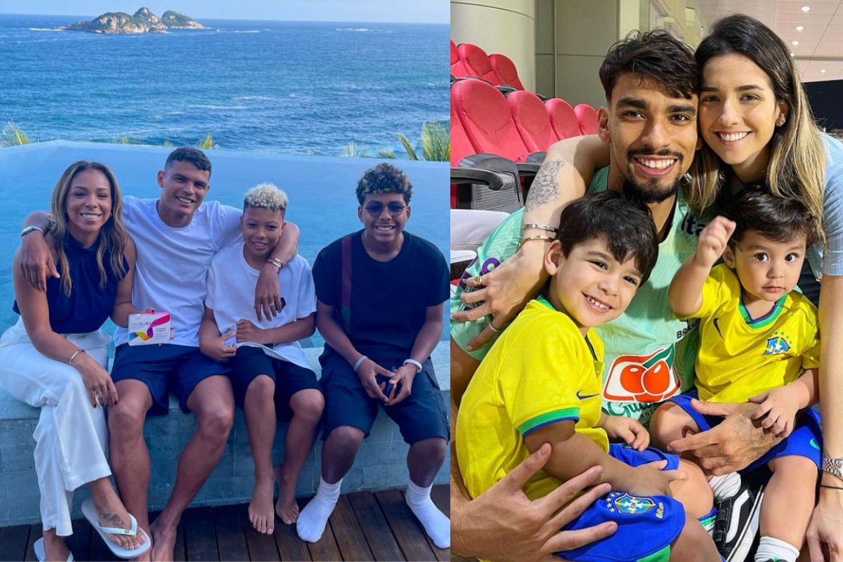 Família de Thiago Silva e Paquetá. Imagem: reprodução/Instagram