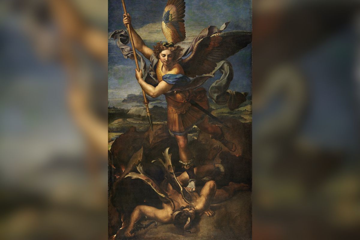 “São Miguel Arcanjo derrotando o demônio” (c. 1636), de Guido Reni – Imagem: Reprodução