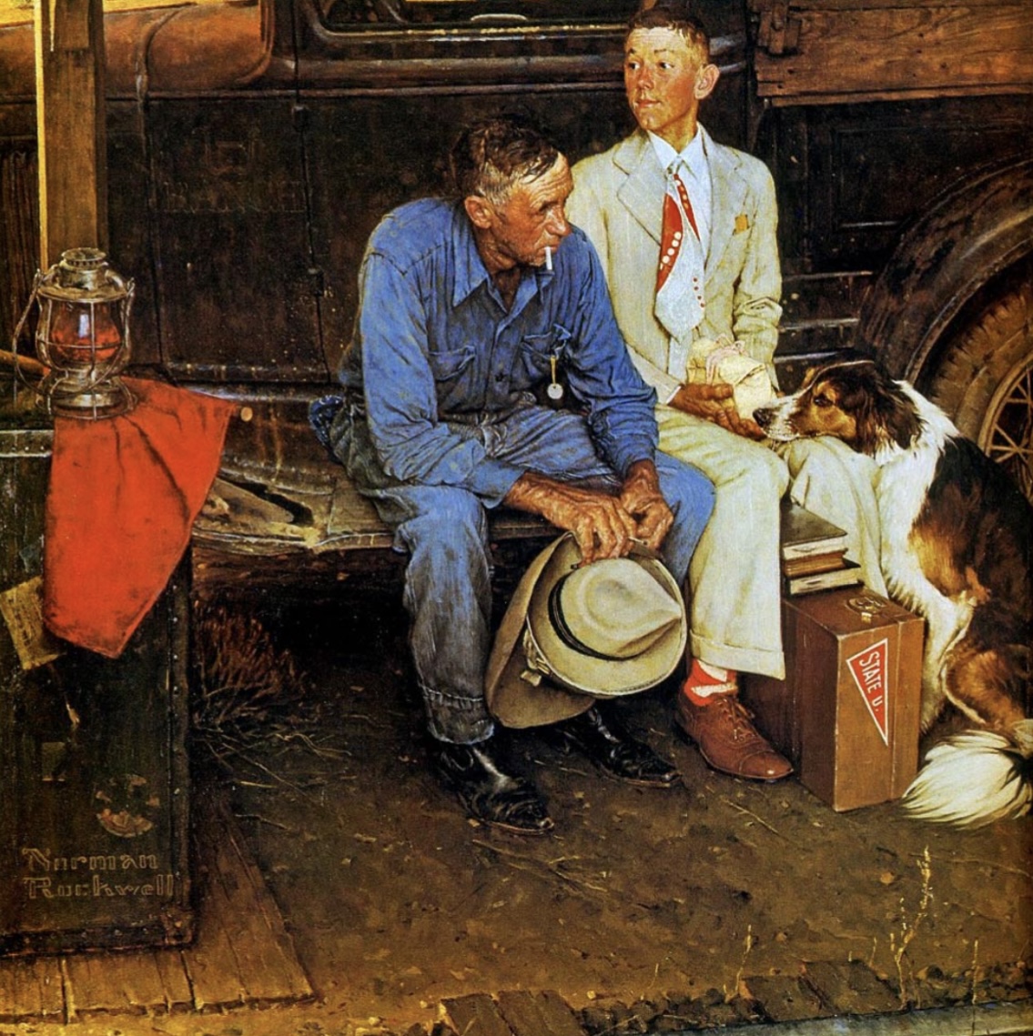 Breaking Home Ties (1954), de Norman Rockwell  
