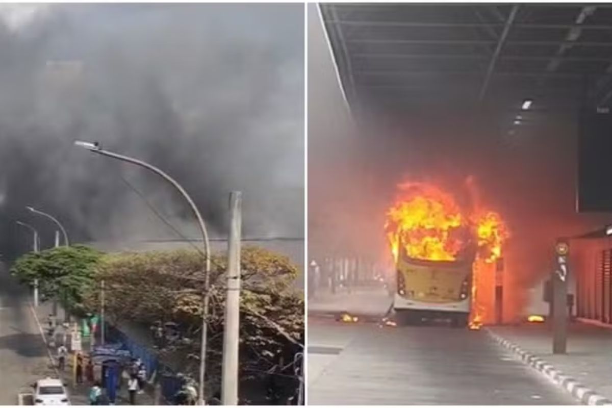 Incêndio em ônibus