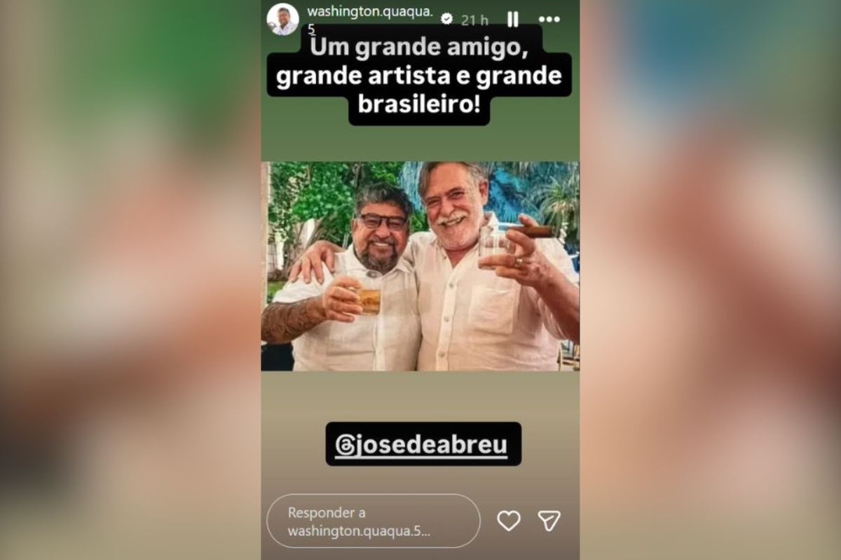 José de Abreu e Washington Quaquá - Imagem: Reprodução / Instagram / @washington.quaqua.5