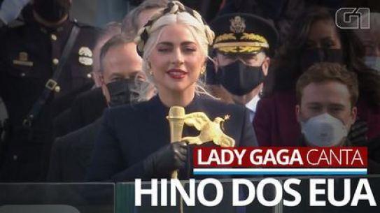 VÍDEO: Lady Gaga canta hino nacional americano na posse de Joe Biden