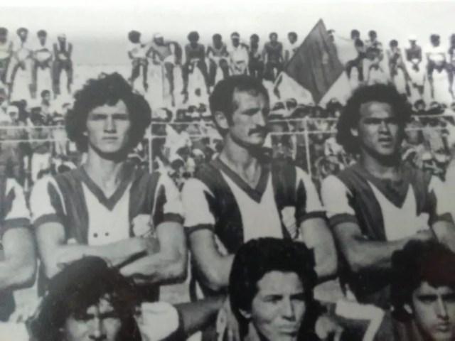 Felipão, sempre de bigode, nos tempos de CSA, último clube em que jogou — Foto: Museu dos Esportes
