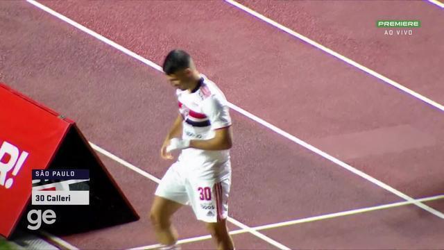 Aos 6 min do 1º tempo - gol de dentro da área de Jonathan Calleri do São Paulo contra o Corinthians