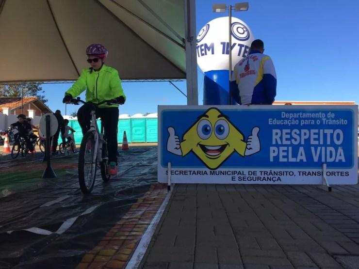 Passeio Ciclístico foi promovido pela TV TEM neste domingo (20) (Foto: Renato Pavarino/G1)