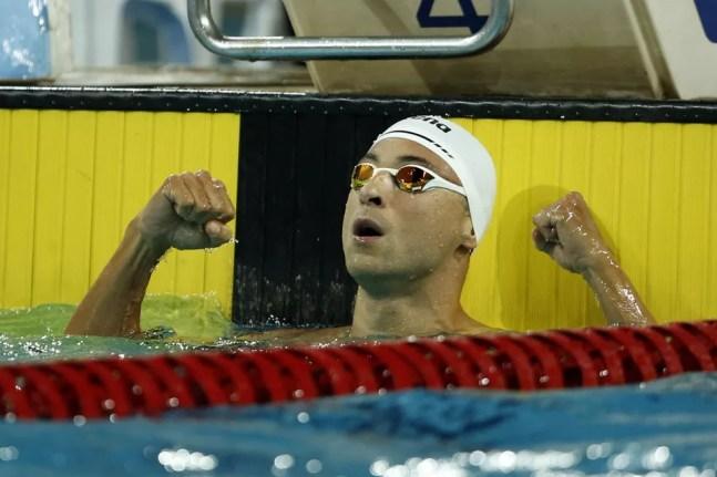 Felipe Lima conquistou a vaga olímpica nos 100m peito na seletiva da natação do Brasil  — Foto: Satiro Sodré/SSPress/CBDA