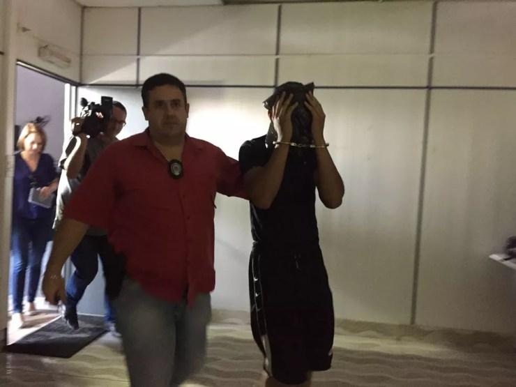 Mateus foi preso em São Paulo pela Rota e prestou depoimento em São José (Foto: Camilla Motta/G1)