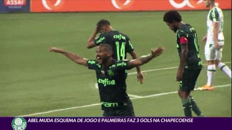 Abel muda esquema de jogo e Palmeiras faz 3 gols na Chapecoense
