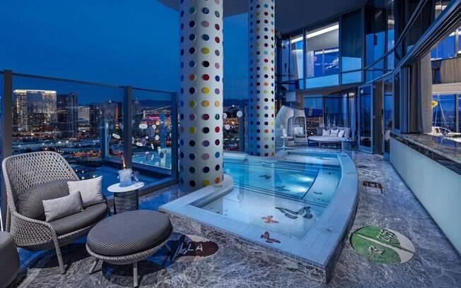 A vista para a piscina é magnífica.. Foto: Divulgação/Palms Casino Resort