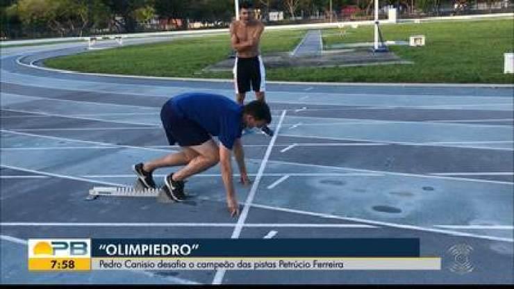Olimpiedro: Pedro Canisio desafia Petrucio Ferreira nas pistas de atletismo