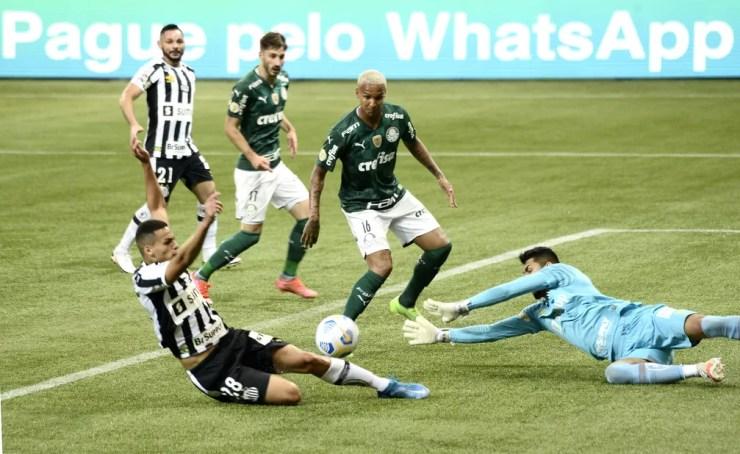 Palmeiras x Santos no primeiro turno do Campeonato Brasileiro — Foto: Marcos Ribolli
