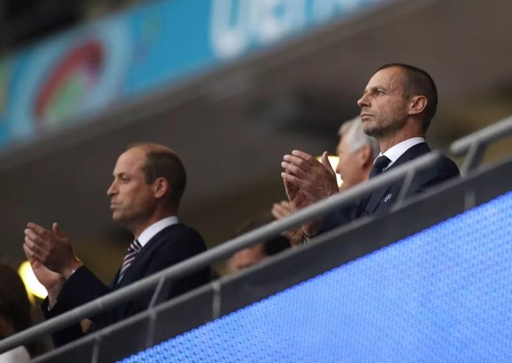 Aleksander Ceferin, presidente da Uefa, também acompanha final da Eurocopa — Foto: Reuters