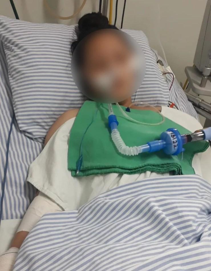 Adolescente ficou cinco dias inconsciente e internada na UTI — Foto: Arquivo Pessoal