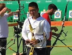 Kim Woojin; tiro com arco; olimpíadas (Foto: Cleber Akamine)
