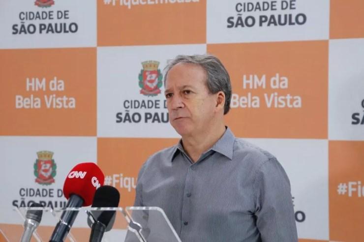 O secretário municipal de Saúde de São Paulo, Edson Aparecido.  — Foto: Divulgação/PMSP