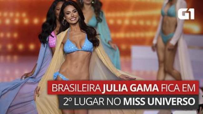 VÍDEO: Brasileira Julia Gama fica em 2º lugar no Miss Universo