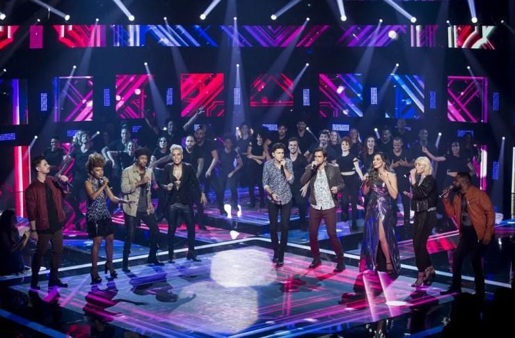 Ex-participantes do reality cantaram juntos na Final — Foto: Isabella Pinheiro/Gshow