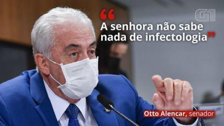 VÍDEO: 'A senhora não sabe nada de infectologia', diz Otto Alencar a Nise Yamaguchi