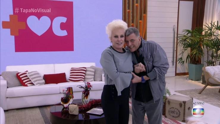 Ana Maria Braga e Jorge Fernando no 'Mais Você' após o AVC do ator e diretor (Foto: TV Globo)