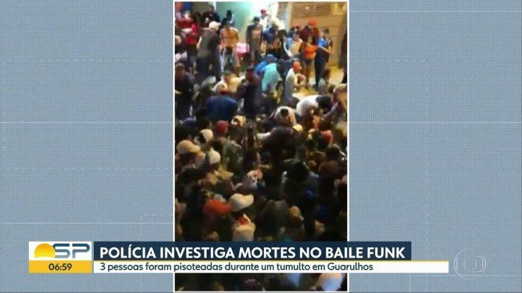 Três pessoas morrem pisoteadas em baile funk em Guarulhos