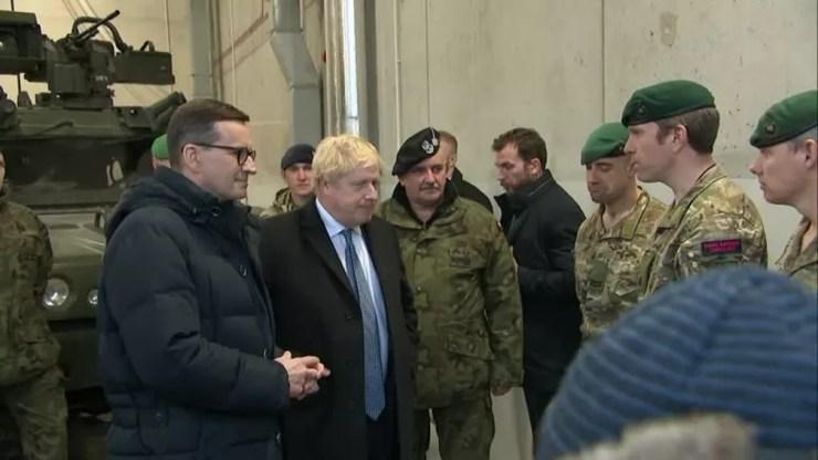 Boris Johnson alertou que "vamos testemunhar a destruição de um estado democrático" se a Ucrânia for invadida — Foto: Reuters TV