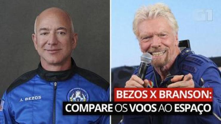 Bezos X Branson: compare os voos dos bilionários ao espaço