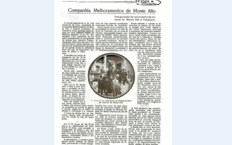 Jornal de 1921 noticia a descoberta de fósseis de dinossauros em Monte Alto, SP — Foto: Usina Nardini/Arquivo