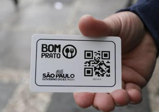 Cartão de gratuidade dos restaurantes Bom Prato, do governo de São Paulo.  — Foto: Divulgação/GESP