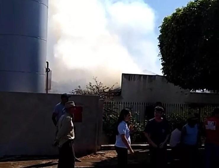 Incêndio foi registrado na Vila Formosa em Tupã (Foto: Wilson Serra/Arquivo Pessoal)