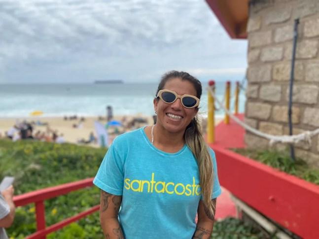 Silvana Lima marca presença na WSL QS na Praia Mole em Florianópolis — Foto: Ronaldo Fontana/ge