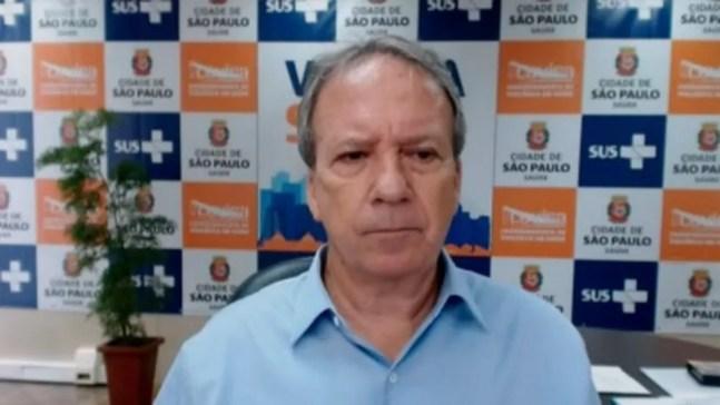 O secretário municipal de Saúde da cidade de São Paulo, Edson Aparecido (PSDB).  — Foto: Reprodução/GloboNews