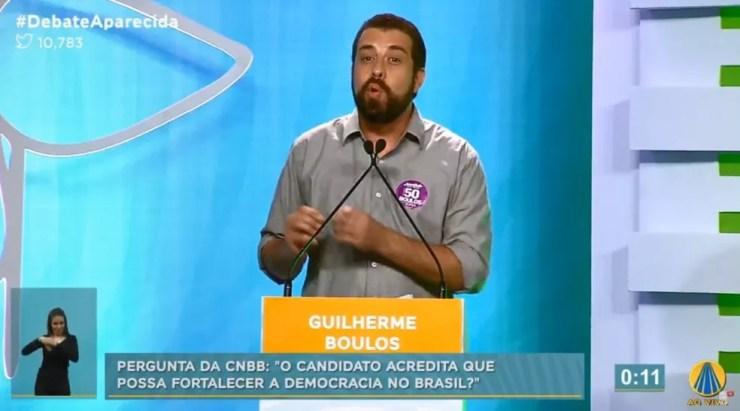 Guilherme Boulos, candidato do PSOL à Presidência — Foto: Reprodução