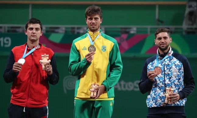 João Menezes foi ouro no Pan de Lima, em 2019 — Foto: REUTERS/Ivan Alvarado