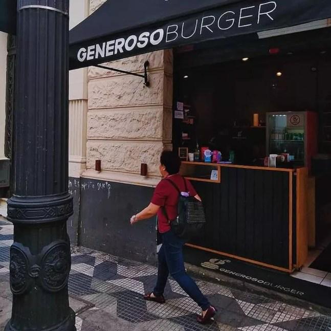 A hamburgueria Generoso, na Sé, teria fechado as portas se não fosse o delivery — Foto: Arquivo Pessoal/Divulgação