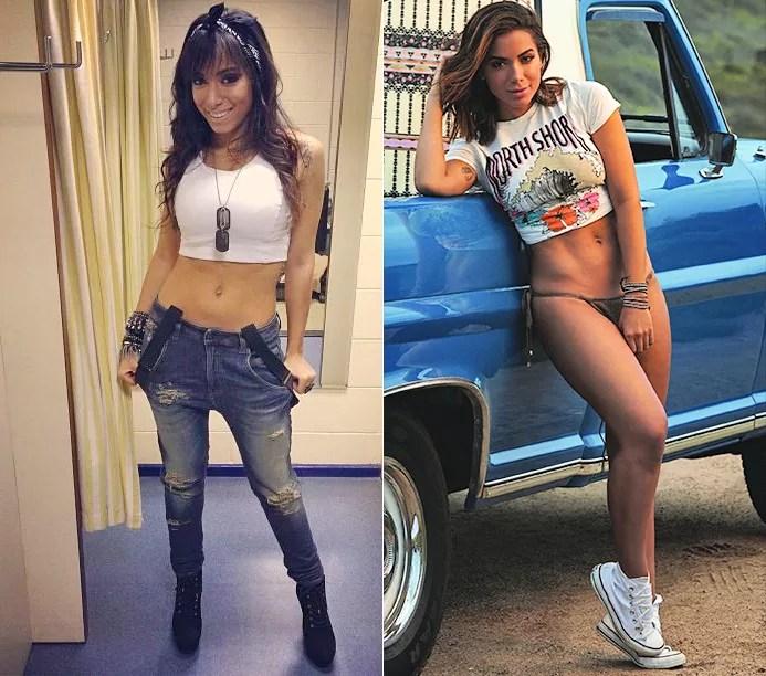 Anitta em 2012 e 2018 (Foto: Reprodução/ Instagram)