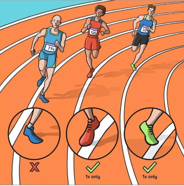 Novas regras de invasão de raia já estão valendo — Foto: Reprodução/World Athletics