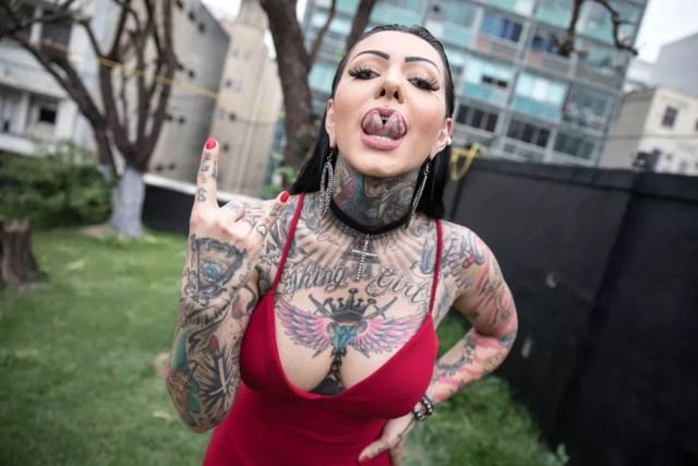 Melissa Ferraz, Miss Tattoo Week 2018 — Foto: Fabio Tito/G1