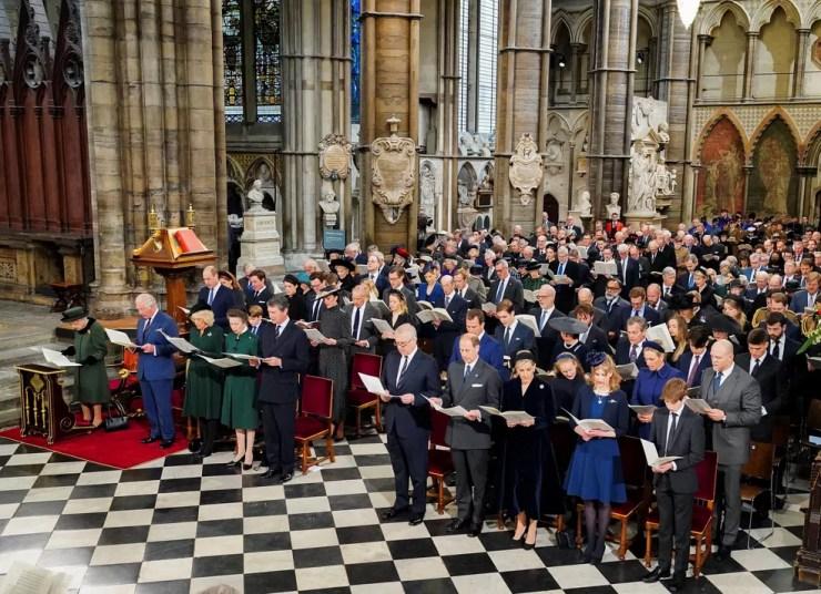 Missa em Londres homenageia ao príncipe Philip, morto no ano passado — Foto: Reuters
