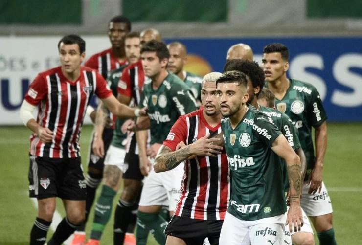 Palmeiras x São Paulo, no Allianz Parque — Foto: Marcos Ribolli