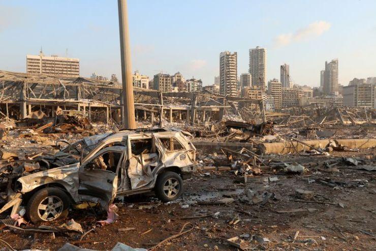 Destruição provocada por explosão em Beirute