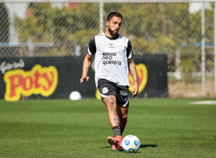 Atacante Hugo Borges em treino do Corinthians — Foto: Rodrigo Coca / Ag.Corinthians